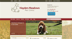 Desktop Screenshot of haydenmeadowspetclinic.com