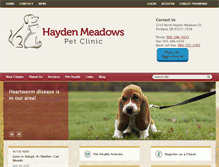 Tablet Screenshot of haydenmeadowspetclinic.com